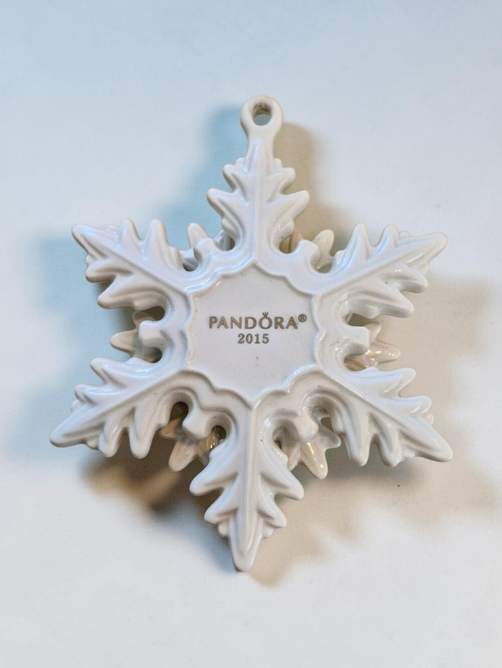 Pandora White Snowflake Ornament